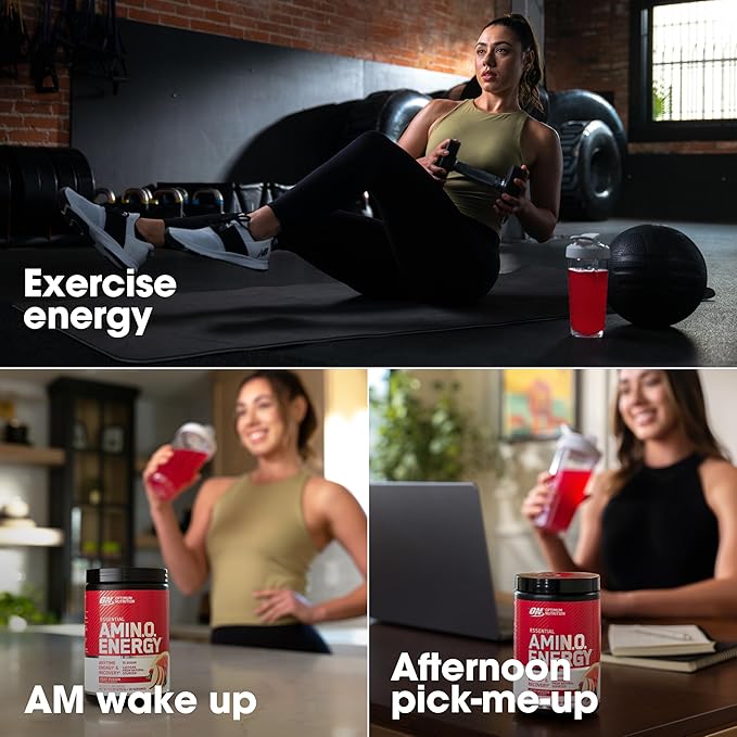 Optimum Nutrition Amino Energy - Pre Workout with Green Tea, BCAA, Amino Acids, Keto Friendly, Green Coffee Extract, Energy Powder - Fruit Fusion, 9.5 Ounce, 30 Servings (Packaging May Vary)