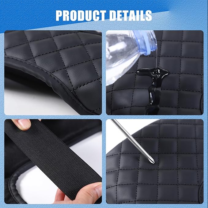Center Console Armrest Cover for Cadillac Escalade 2015 2016 2017 2018 2019 2020 Accessories, Leather Armrest Lid Cushion Pad, Armrest Seat Box Cover Mat (Style A)
