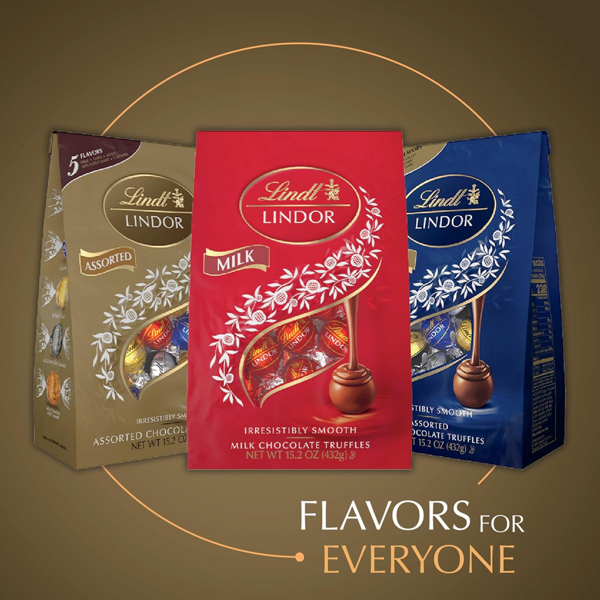 lindt assorted chocolate candy truffles, 15.2 oz, assorted flavors, gourmet, kosher