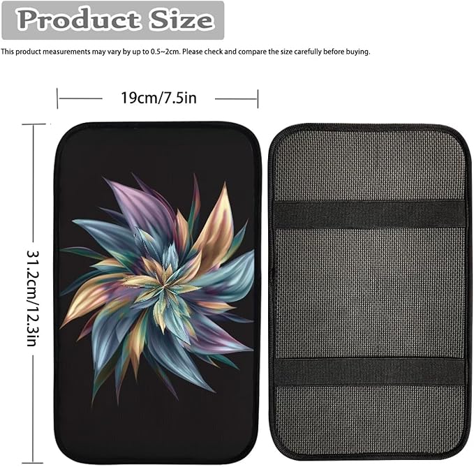 Biyejit Car Center Console Armrest Cushion Cover Pad Car Interior Decor Accessories Universal Fit for Sedan, Truck, SUV