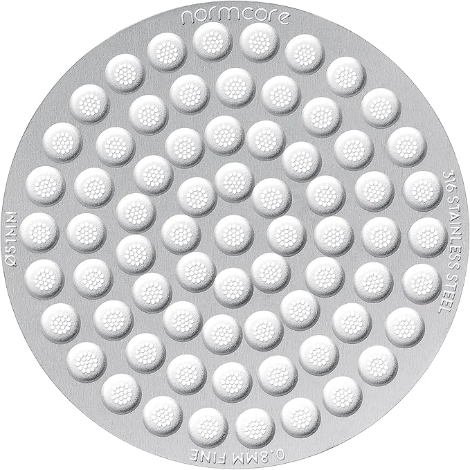 Normcore 51mm Puck Screen, 0.8mm Thickness, Lower Shower Screen, Reusable Metal Filter for 51mm Portafilter Basket, 316 Stainless Steel