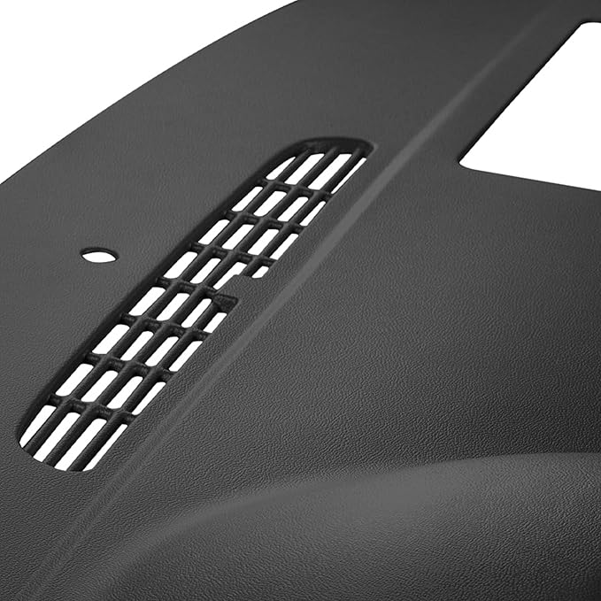 DashSkin Dash Cover Compatible with 2007-2014 Chevy Tahoe Suburban Avalanche & GMC Yukon & Yukon XL Without Speaker Holes in Black - Hard Molded Plastic Dashboard Cap