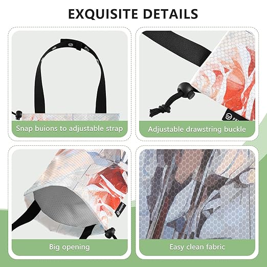 ALAZA Hanging Car Trash Bags Garbage Bag Trash Can for Back Seat Small Rose Grunge 1 Washable Storage Bag Retractable 2 Pack