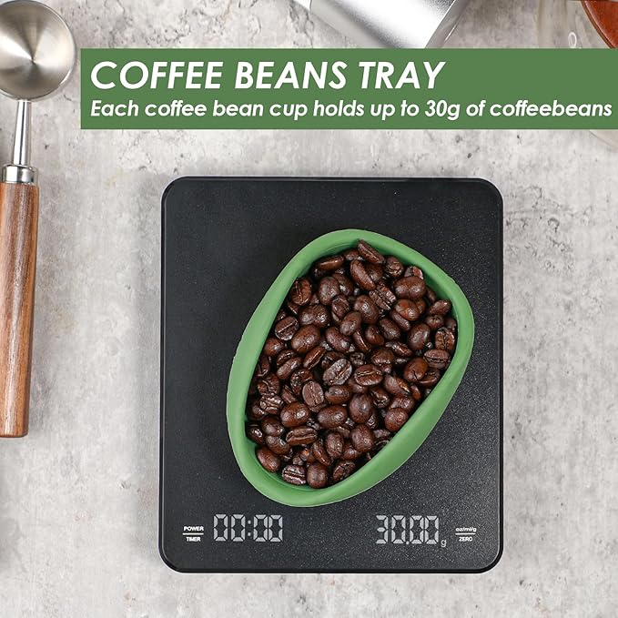 Koluti Silicone Coffee Bean Dosing Cup and Spray Bottle Set, Single Dose Container Measuring Tray, Coffee Bar Accessories Kit Coffee Lover Gift