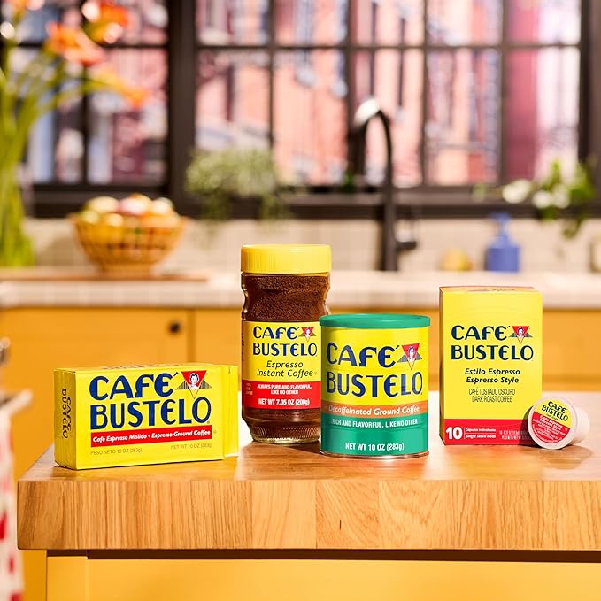 Café Bustelo, Decaffeinated Espresso Ground Coffee, 10 Oz. Can, 12 Count Case