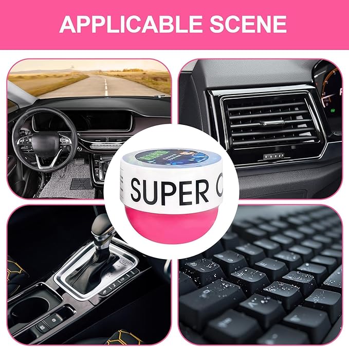 Car Cleaning Gel - Car Cleaning Putty, Dust Cleaning Car Vent Detailing Putty,Reusable Detailing Tool Vehicle Accessories Wipes for Printers Tablet Electronics Cameras