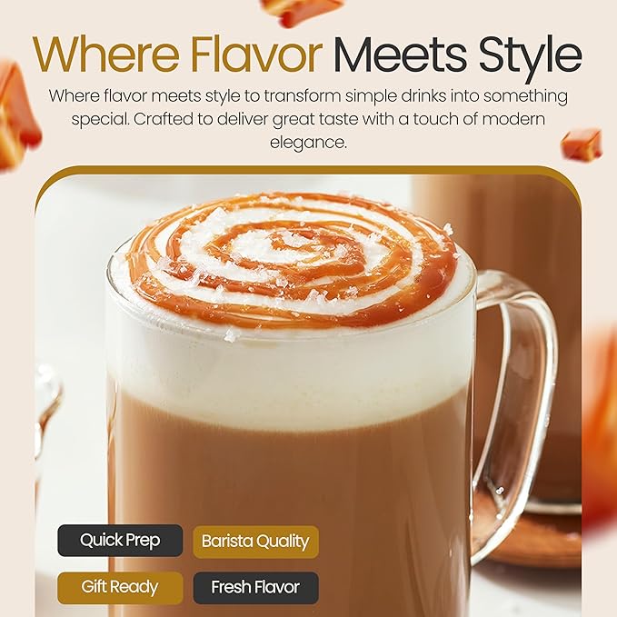 Jimoco Barista Set – Torani Sugar Free Salted Caramel Syrup 25.4 oz, Jimoco Pump, Reusable Cup, Straw & Stirrer – Coffee, Italian Soda & Cocktail Flavoring Kit