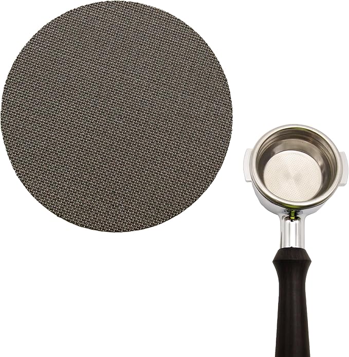 Espresso Puck Screen 150μm – 58.5mm x 1.7mm Reusable Stainless Steel Filter Tool, Metal Coffee Accessory & Water Dispersion Screen for 58mm Portafilter