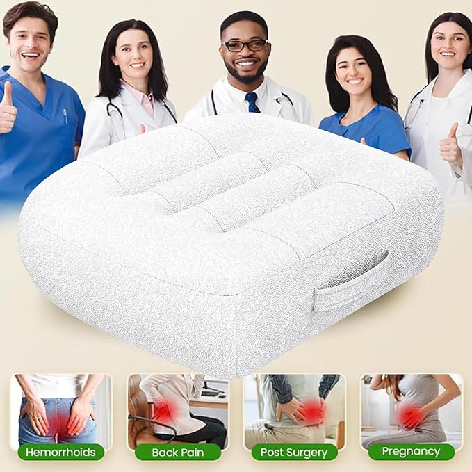 Super Thicken Car Seat Cushion for Adults/Office Chair Cushions/Butt Pillow for Car Long Sitting,Portable Car Seat Pad Fatigue Relief Suitable for Trucks,Cars,Office Chairs,Wheelchairs（White）
