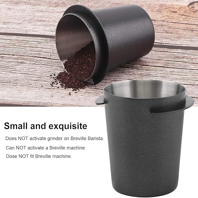 Coffee Dosing Cup 54mm, Stainless Steel Espresso Coffee Dosing Cup Espresso Machine Accessories, Coffee Powder Feeder Part Easy Use Coffee Grinder Powder Cup Compatible with 54mm Coffee Filter