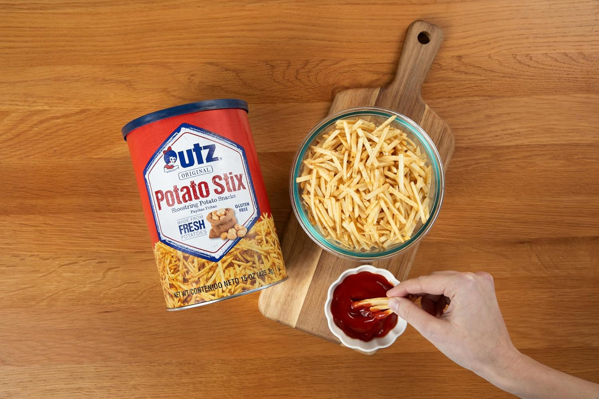 Utz Potato Stix, Original, Shoestring Potato Sticks Made from Fresh Potatoes, Regular, 15 Oz