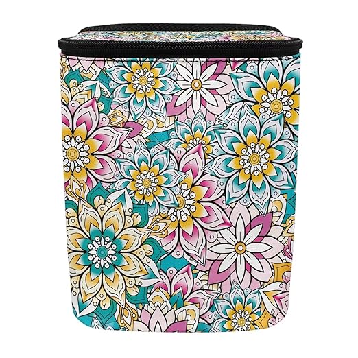 Mandala Flower Car Trash Can Lightweight Vehicle Trash Can for SUV Truck Van Leak Proof Vehicle Trash Can Hanging Car Interior Accessory Universal Fit Most Vehicles Cars SUV