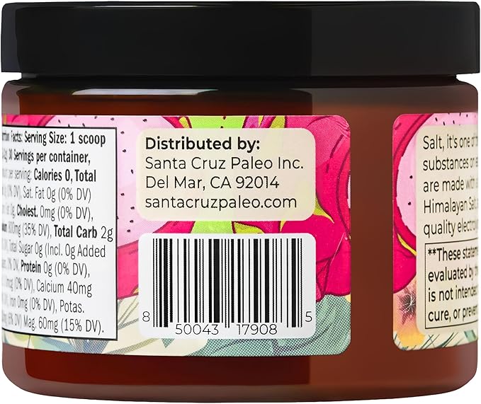 Santa Cruz Paleo Electrolyte Powder, Dragon Fruit Flavor, Sugar Free Hydration Drink Mix with Himalayan Pink Salt, Sea Salt, Magnesium Glycinate, Potassium Chloride, Sweetened with Stevia, 30 Servings