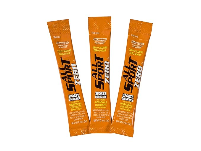All Sport Powder Hydration Sticks, Zero Calorie, Performance Electrolyte Drink Mix, Sugar Free, Orange, 50 Ct box