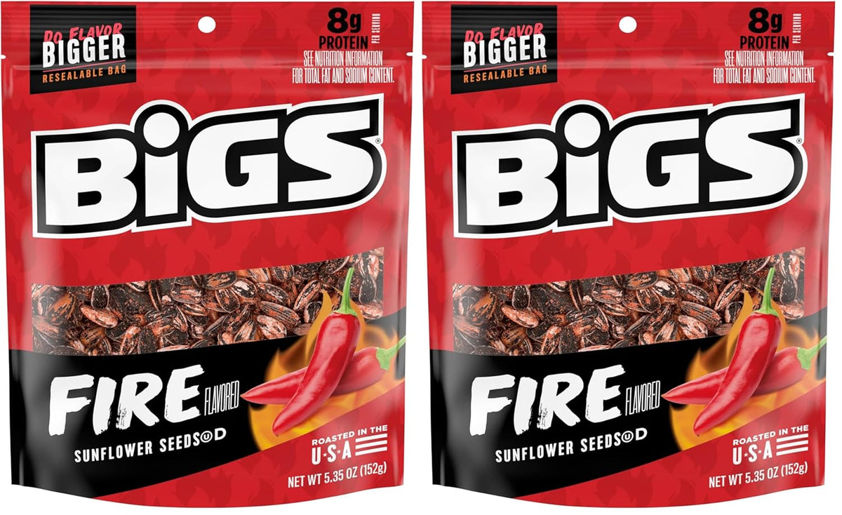 BIGS Sunflower Seeds, Fire Flavor, 5.35 oz.