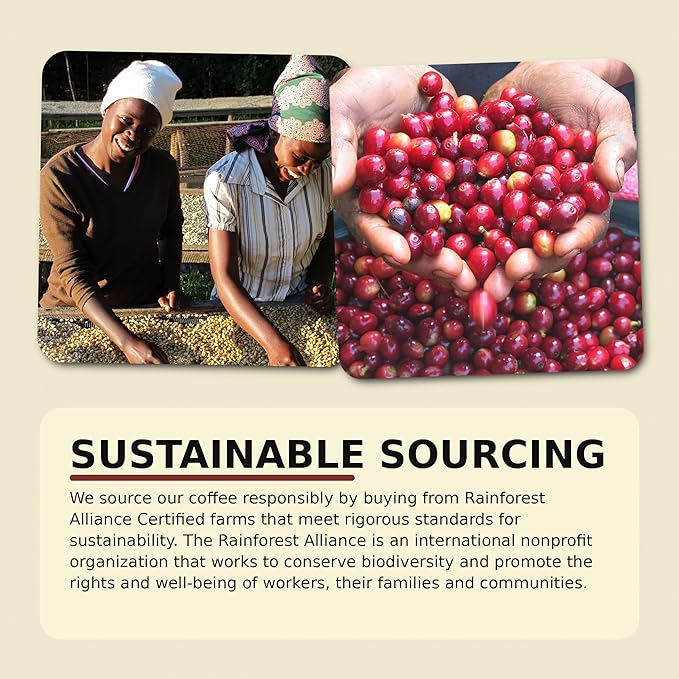 Verena Street 5 Pound Whole Bean Coffee, Dark Roast, 100% Sumatra Single Origin, Rainforest Alliance Certified Arabica Coffee