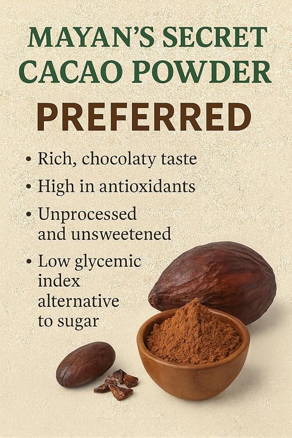 Mayan’s Secret - Organic Cocoa Powder Unsweetened Raw Cacao Powder Organic for Smoothie, Coffee and Drink Mixes (1 Pound (Pack of 2))