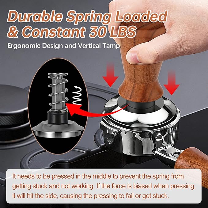 58mm Espresso Accessories Kit Spring Loaded Calibrated Espresso Tamper Espresso Tamping Mat Wdt Tool Dosing Funnel Set Coffee Tamper Espresso Machine Accessories for 58 mm Portafilter Barista Tool