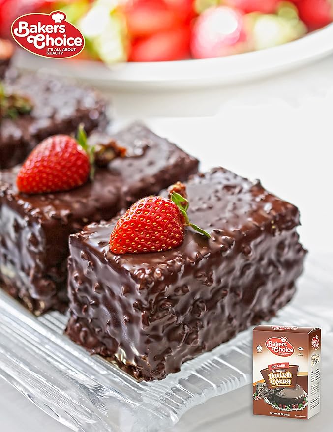 Dutch Cocoa Powder - Unsweetened Chocolate Powder- 15 Ounce - Dairy Free Kosher - Bakers Choice