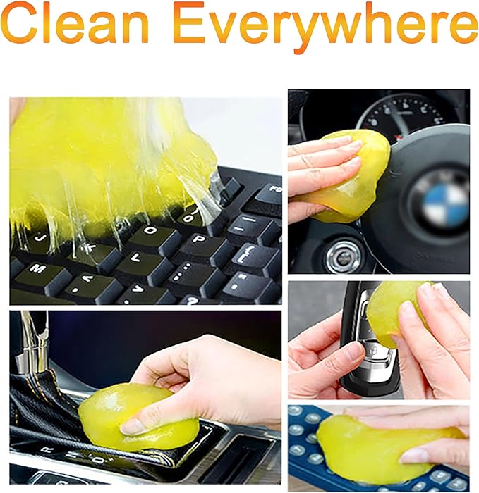 4-Pack Multicolors Cleaning Gel, DB Gel for deep Cleaning, for Cars and Hard to Reach Areas