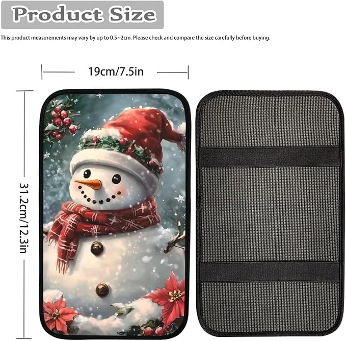 Biyejit Car Center Console Armrest Cushion Cover Pad Car Interior Decor Accessories Universal Fit for Sedan, Truck, SUV