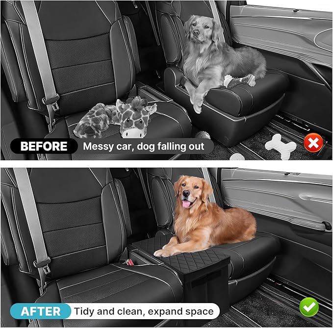 Mixsuper Liner Car Seat Organizer for Toyota Sienna 2021-2025 2026, Console Organizer Backseat Box for Toyota Sienna, Dog Toy Box Storage Bin Kids Toys Baby Supplies Travel Accessories