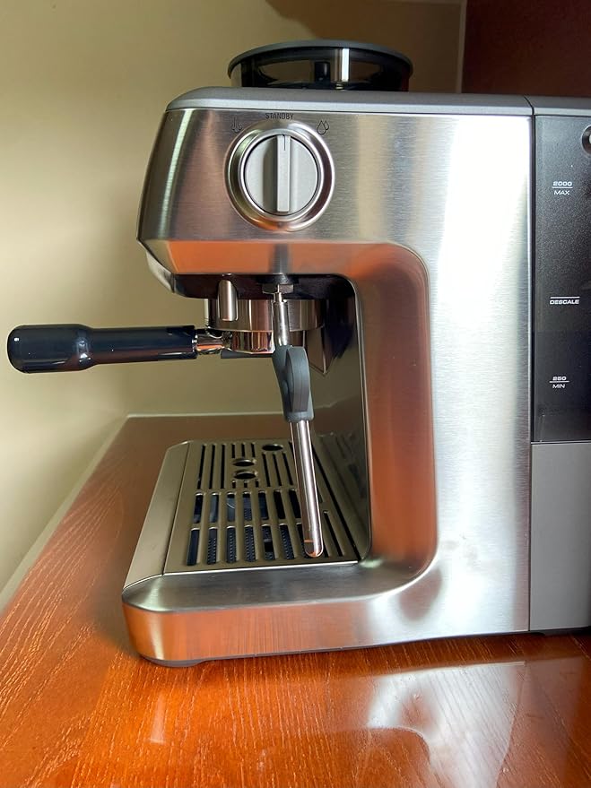 54mm Bottomless Portafilter Compatible with Breville Espresso Machine BES840XL-BES870XL-BES870BSXL-BES878BSS-BES880BSS Stainless Steel Portafilter with Filter Basket Handle-ABS Plastic
