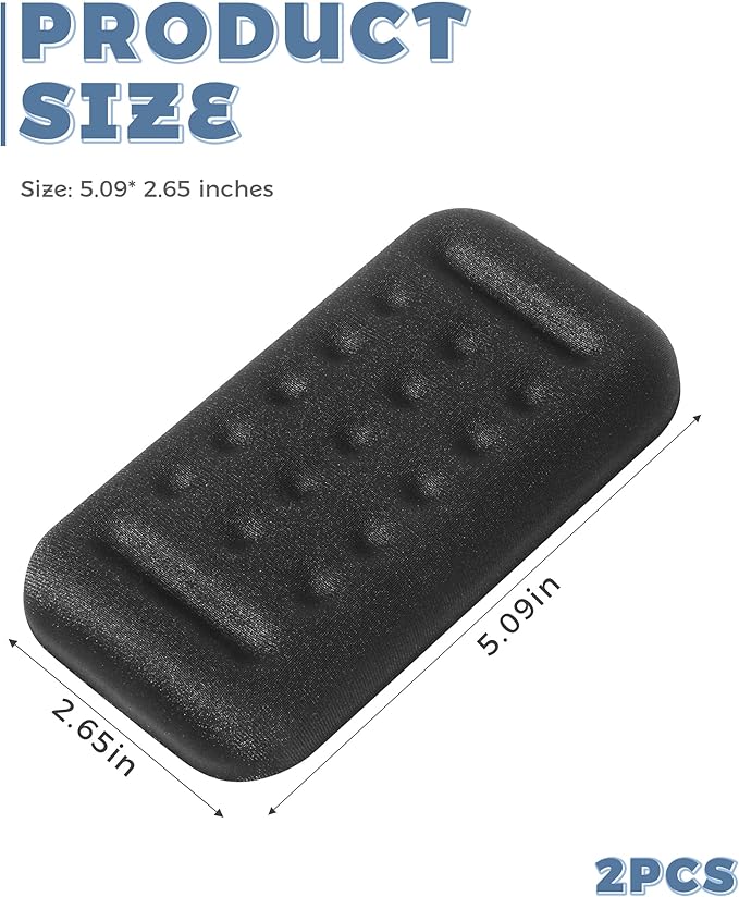 2PCS Car Door Armrest Pad,Elbow Rest for Car,Car Accessories Automotive Center Console Knee Leg Elbow Cushion Pad,Used to Arm Support Relieves Elbow Fatigue,Suitable for Most Vehicles (Black)