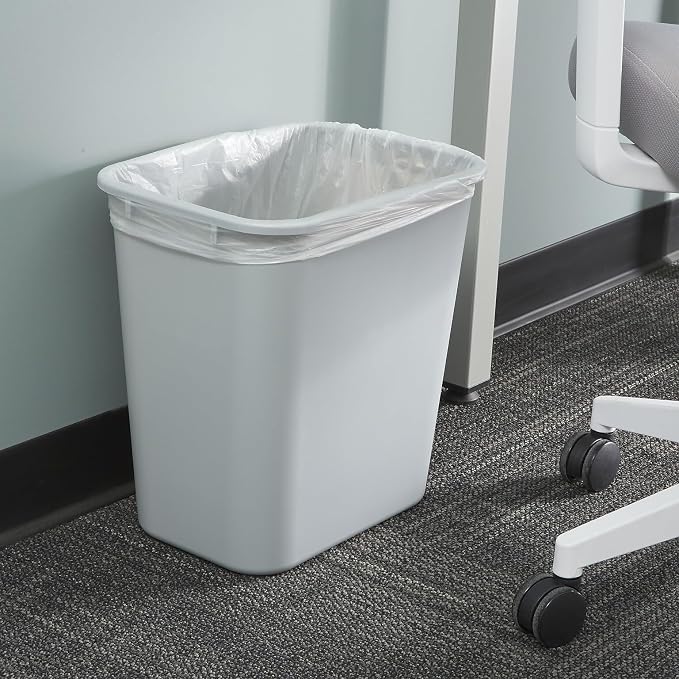 COASTWIDE Professional™ Indoor Trash Can Without Lid, Gray Soft Molded Plastic, 7 Gallon