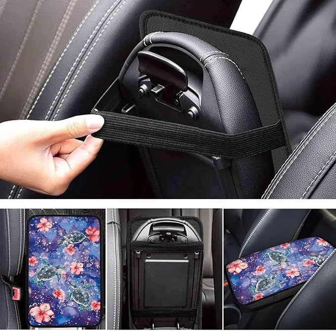 Biyejit Car Center Console Armrest Cushion Cover Pad Car Interior Decor Accessories Universal Fit for Sedan, Truck, SUV