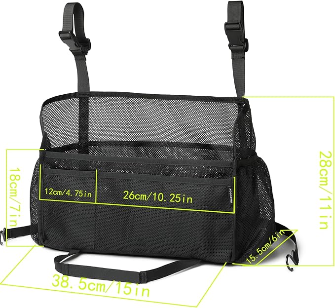 Car net Pocket Handbag Holder, car Purse Holder can be Used to Store Items, Protective Barrier for Children and Pets in The Back seat of car, Helps to Drive Safely (Black)