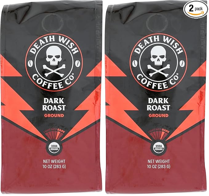Death Wish Coffee Coffee Grnd Dark Roast 10 OZ (Pack of 2)