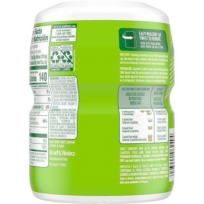 Tang Orange Mango Artificially Flavored Powdered Soft Drink Mix, 19.7 oz Canister