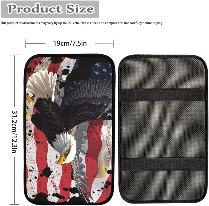 Biyejit Car Center Console Armrest Cushion Cover Pad Car Interior Decor Accessories Universal Fit for Sedan, Truck, SUV