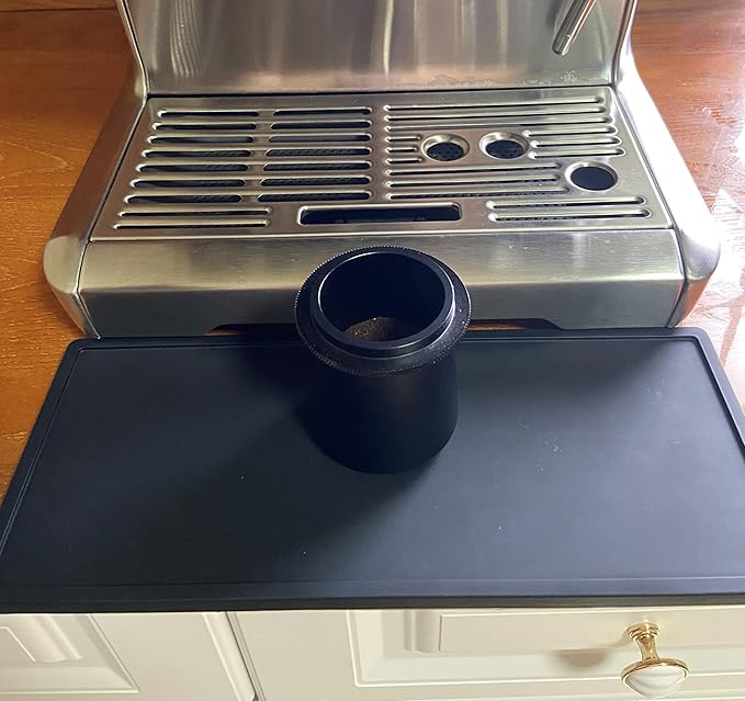 58mm Espresso Dosing Cup Compatible with Breville Rancilio, Gaggia, E61 Group Head Espresso Machine Coffee Dose Cup-Aluminum Black