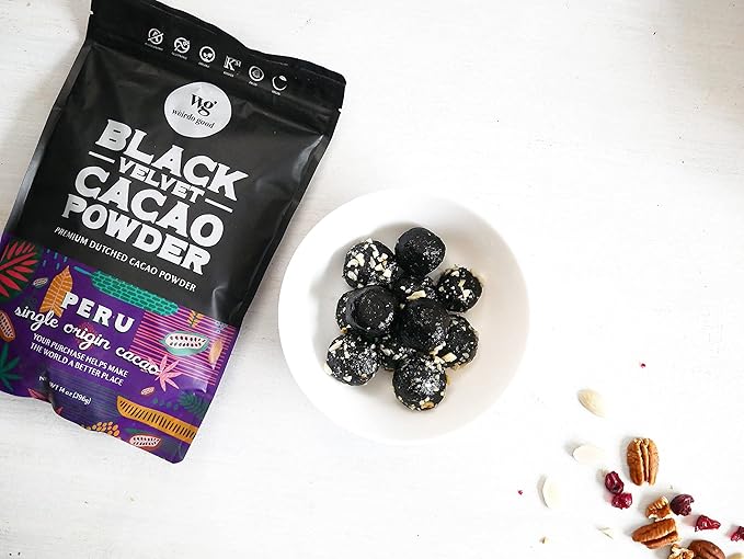 Weirdo Good Black Velvet Cacao Powder – Organic, Allergen-Free, Premium Ultra-Dutched Cocoa for Baking, 14 oz.