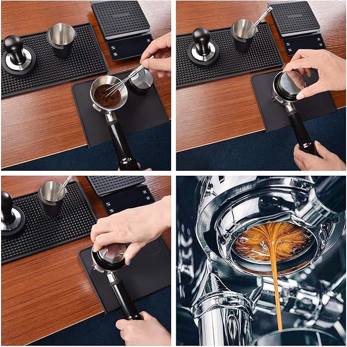 Espresso Coffee Stirrer, MATOW Stainless Steel Mini Whisk for Espresso Stirring Distribution – Professional Coffee Powder Stirring Tool