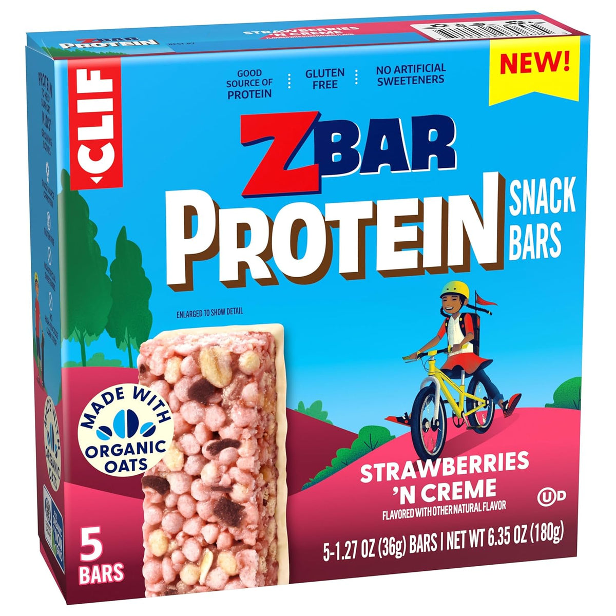 Zbar Protein Strawberries 'N Creme Crispy Snack Bars
