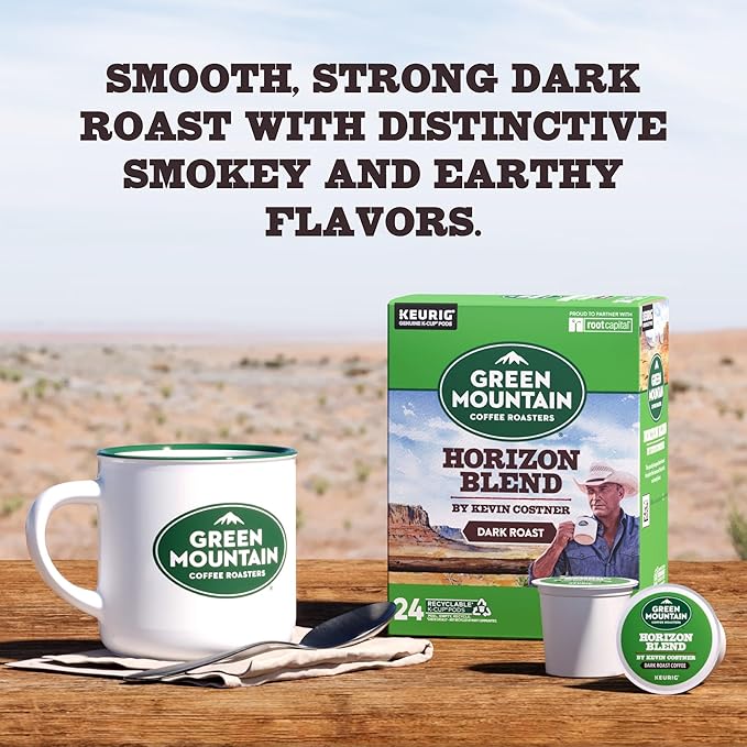 Green Mountain Coffee Roasters Horizon Blend Coffee by Kevin Costner, Keurig Single Serve K-Cup Pods, 60-Count (6 x 10 Count Boxes)