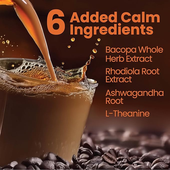Focus Coffee Mushroom Blend, Nootropic Complex Coffee, Supports Alertness and Clarity, (Lion’s Mane, Cordyceps, Turkey Tail) Green Coffee Bean Instant Coffee for Focus & Gut Health, 30 Servings