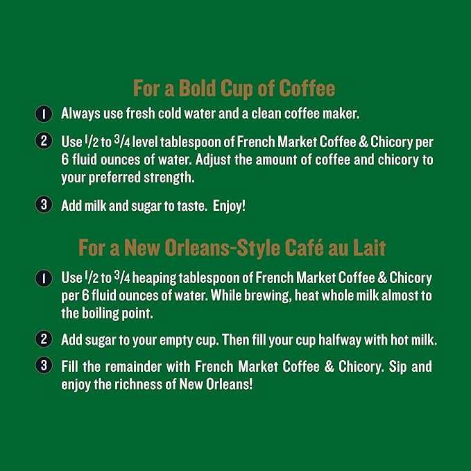 French Market Coffee & Chicory Decaffeinated Medium-Dark Roast Ground Coffee, 12oz Can (Pack of 1)