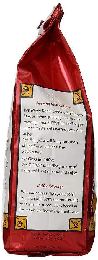 Puroast Low Acid Coffee Ground | Organic French Roast Ground | Dark Roast | High Antioxidants & High pH |No Bitter Aftertaste | Reduced Heartburn & GERD | Suitable for Cold Brew - 12 oz