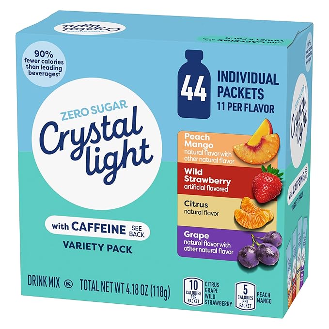 Crystal Light Energizing Variety Pack, 44 ct On-the-Go Packets
