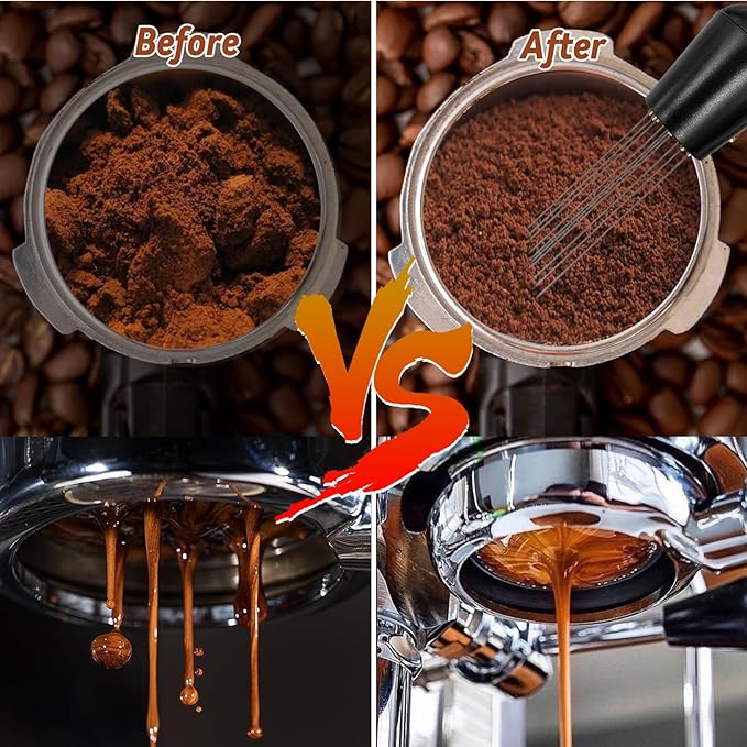 53mm Coffee Espresso Tamper Set, 22PCS Espresso Machine Accessories with Espresso Tamper, WDT Tool, Coffee Stirrer, Frothing Pitcher, Latte Art Pen, Tamper Mat, Coffee Stencils for Espresso Machine