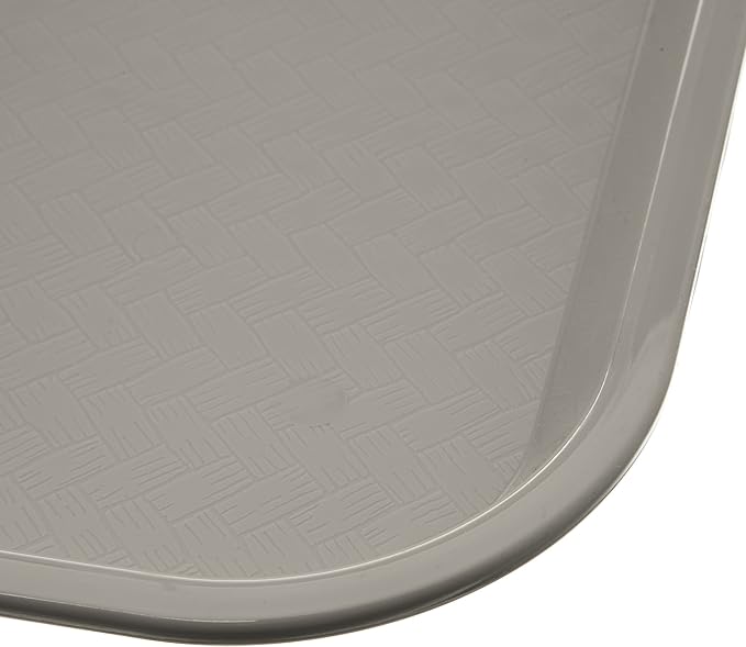Carlisle FoodService Products Cafe Plastic Fast Food Tray, 14" x 18", Gray (Pack of 2)