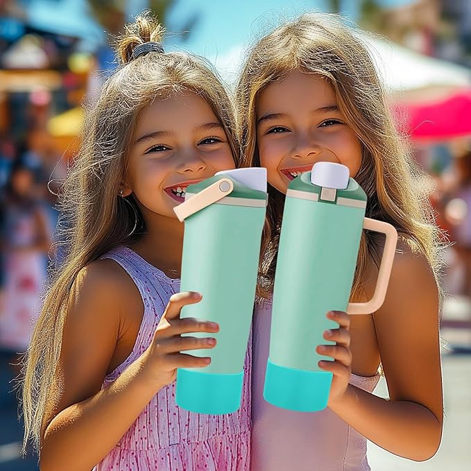 Mity rain 2PCS Protective Silicone Boots for Owala 30oz & 40oz FreeSip Sway Bottles & Tumblers - Accessories for owala, Enhances Stability & Prevents Scratches (Light blue)
