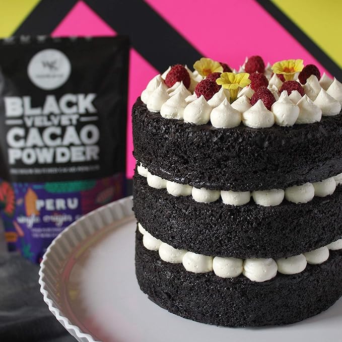 Weirdo Good Black Velvet Cacao Powder – Organic, Allergen-Free, Premium Ultra-Dutched Cocoa for Baking, 14 oz.