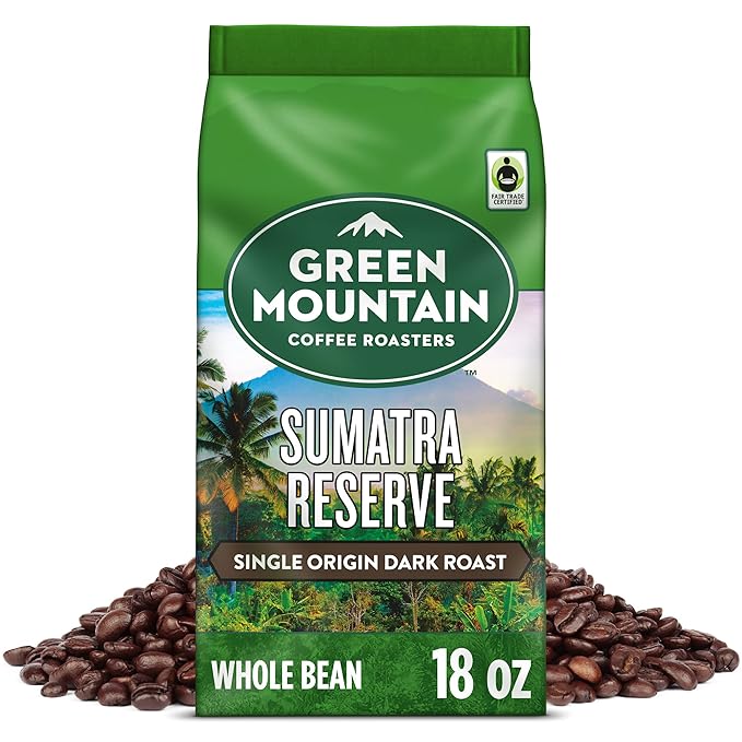 Green Mountain Coffee Roasters Sumatra Reserve, Whole Bean Coffee, Bagged 18 oz