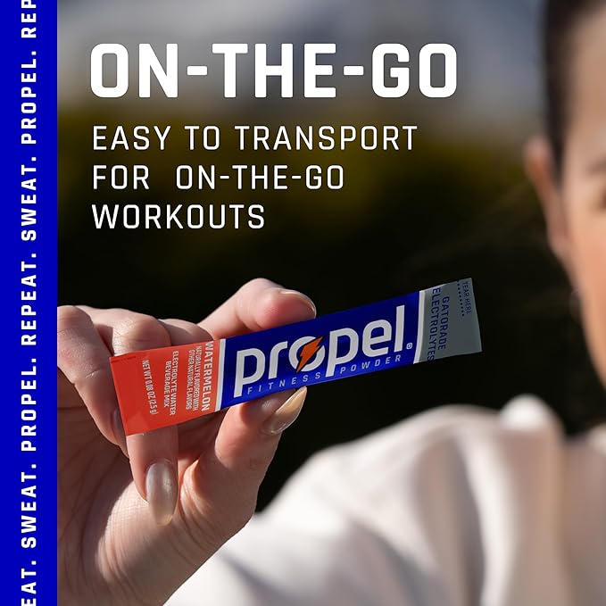 Propel Electrolyte Enhanced Water Drink Mix Powder Packets,Watermelon,Zero Calorie & Zero Sugar Hydration with Electrolytes and Vitamins C & E,(Pack of 2)