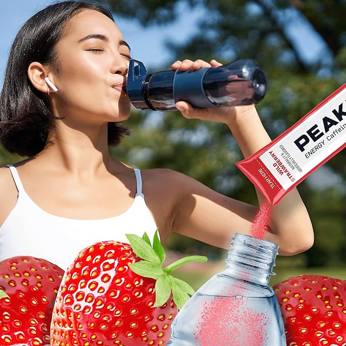PeakH20 Electrolytes Powder Hydration Packets | Strawberry | 72 Servings | Sugar Free Water Flavor Packets for Workout Recovery